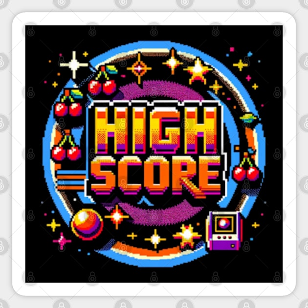 High Score Sticker by Neon Galaxia